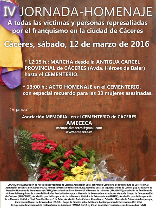 Cartel IV Jornada-Homenaje AMECECA